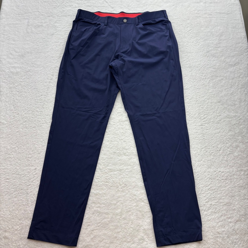 Redvanly Mens Navy Blue Performance Golf Pants Stretch Size XL 32 Inseam